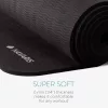 Saltea yoga XXL Navaris, 180x120x0.6 cm, extra spatiu, antiderapanta, negru, TPE