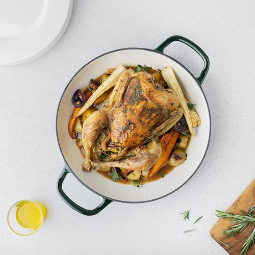 Αντικολλητική χυτρόκατσαρολα από μαντέμι Navaris για εστίες/φούρνους - 29,5 εκ. - 3,5 λ - πράσινο, 52479.01.80