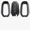 Θήκη κλειδιού αυτοκινήτου για Peugeot / Citroen - 3 Κουμπιά - Keyless Go, kwmobile, Πλαστικό, Μαύρο / Γκρι, 56474.01