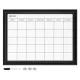 Tabla magnetica planificator lunar Navaris, cu rama, 60.9x45.7 cm, 3 magneti si marker, negru, plastic