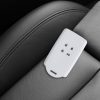 Θήκη κλειδιού αυτοκινήτου για Renault / Dacia - 4 κουμπιά - Keyless Go, kwmobile, Silicone, Λευκό / Μαύρο, 49769.26