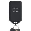 Θήκη κλειδιού αυτοκινήτου για Renault / Dacia - 4 κουμπιά - Keyless Go, kwmobile, Silicone, Black / White, 49769.25