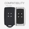 Θήκη κλειδιού αυτοκινήτου για Renault / Dacia - 4 κουμπιά - Keyless Go, kwmobile, Silicone, Black / White, 49769.25