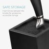 Suport cutite Navaris din lemn de cauciuc, cu peri de protectie, 25x15x10,5 cm, 48460.02.2