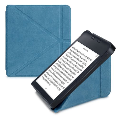 Θήκη για Kobo Libra 2, Οικολογικό δέρμα, Μπλε, kwmobile, 56576.78