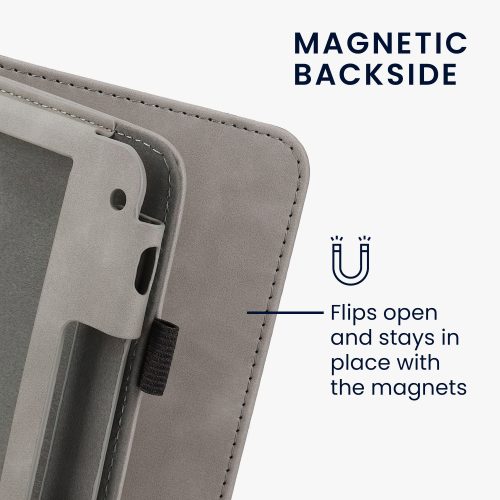 Κάλυμμα για Tolino Vision 6, Οικολογικό δέρμα, Γκρι, kwmobile, 56600.03