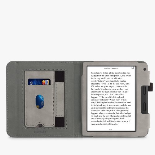 Κάλυμμα για Tolino Vision 6, Οικολογικό δέρμα, Γκρι, kwmobile, 56600.03