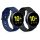 Σετ 2 ιμάντες για Samsung Galaxy Active 2 40mm / 44mm, kwmobile, Silicone, Blue / Black, 56652.01