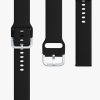 Σετ 2 ιμάντες για Samsung Galaxy Active 2 40mm / 44mm, kwmobile, Silicone, Blue / Black, 56652.01