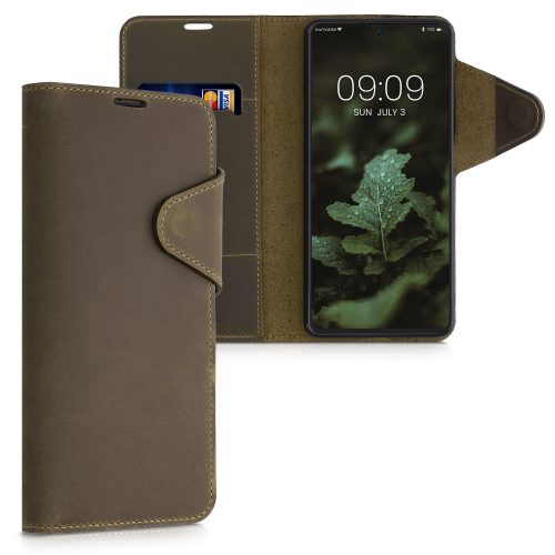 Θήκη για Xiaomi 11T / 11T Pro, Φυσικό δέρμα, Καφέ, 56687.05, kalibri