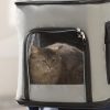 Rucsac transport animale Navaris, 41x34.5x43 cm, 2 in 1, cu buzunare si suport lombar, 47550.19