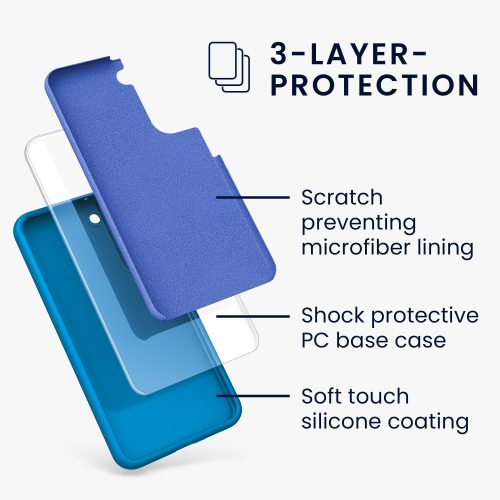 Θήκη για Samsung Galaxy S22 Plus, Silicone, Blue, 56761.224, kwmobile