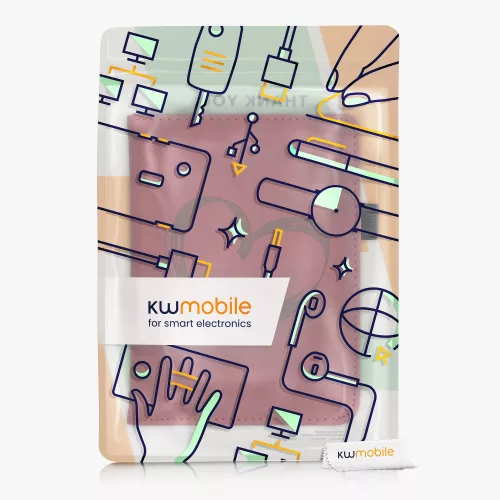 Θήκη για Kobo Clara HD, Οικολογικό δέρμα, Κόκκινο, kwmobile, 56876.01