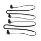 Σετ 2 λουριών για ακουστικά Samsung Galaxy Buds Pro, Kwmobile, Μαύρο, Σιλικόνη, 56874.01