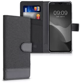   Θήκη για Xiaomi Redmi 9C, Textile, Μαύρο, 54457.73, kwmobile