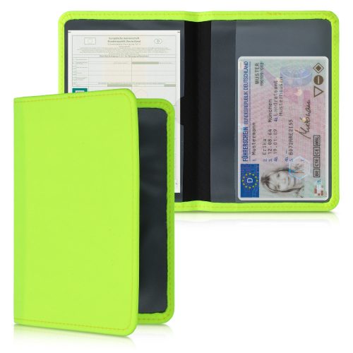 Κάλυμμα για έγγραφα αυτοκινήτου, Kwmobile, Green, Neoprene, 55381.44