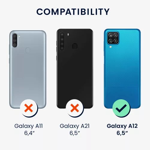 Θήκη για Samsung Galaxy A12, Silicone, Blue, 54048.226, kwmobile