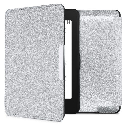 Θήκη για Kindle Paperwhite 7, Οικολογικό δέρμα, Ασημί, kwmobile, 45569.40