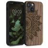 Θήκη για Apple iPhone 13 Mini, Ξύλο, Καφέ, 55936.04, kwmobile