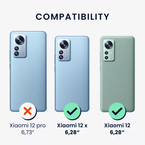 Θήκη Kwmobile για Xiaomi 12/12X, Silicone, Blue, 56210.202