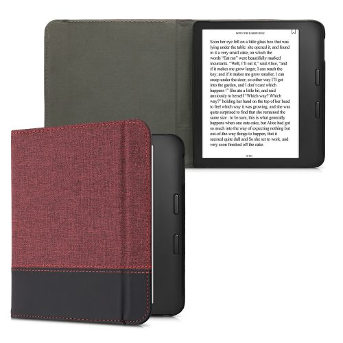 Θήκη για Kobo Libra 2, Kwmobile, Red/Black, Textile, 57170.20