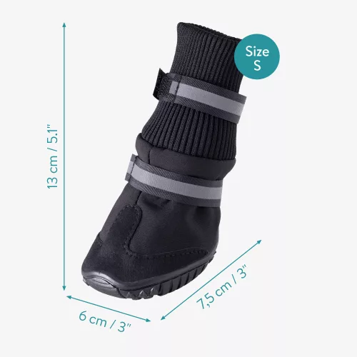Αντιολισθητικές παντόφλες για σκύλους Navaris size S, Μαύρο, Textile, 57209.1