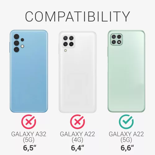 Θήκη για Samsung Galaxy A22 5G, Silicone, Purple, 55245.181, kwmobile