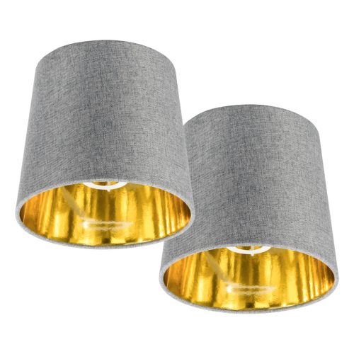 Set 2 Abajururi, E14, Gri/Auriu, Navaris, 53996.22.40