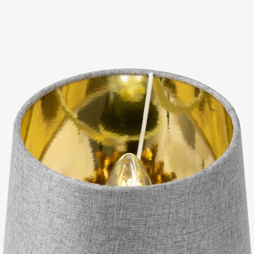 Set 2 Abajururi, E14, Gri/Auriu, Navaris, 53996.22.40