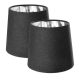 Set 2 Abajururi, E14, Negru/Argintiu, Navaris, 53996.01.42