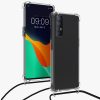 Θήκη Kwmobile για OPPO Find X2 Neo, σιλικόνη, διαφανές/μαύρο, 57266.01