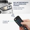 Θήκη κλειδιού αυτοκινήτου για VW 3 Κουμπιά, Kwmobile, Μαύρο, Οικολογικό δέρμα, 57345.01
