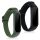 Σετ 2 ιμάντων για Xiaomi Mi Smart Band 6/Mi Band 6/Mi Band 5, Kwmobile, Black/Green, Nylon, 57429.02