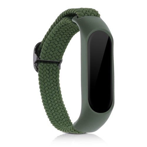 Σετ 2 ιμάντων για Xiaomi Mi Smart Band 6/Mi Band 6/Mi Band 5, Kwmobile, Black/Green, Nylon, 57429.02