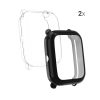 Σετ 2 θηκών για Huami Amazfit A1608/Amazfit Bip U/Amazfit U pro, Kwmobile, Μαύρο/Διαφανές, Σιλικόνη, 57435.02