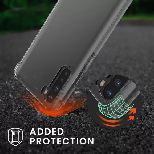 Θήκη Kwmobile για OnePlus Nord, σιλικόνη, διαφανές/ασημί, 57454.35