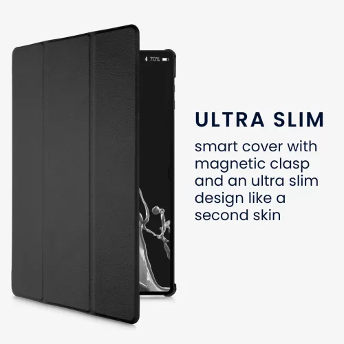 Θήκη για το tablet Samsung Galaxy Tab S8 Plus, Kwmobile, Μαύρο, Οικολογικό δέρμα, 57464.01