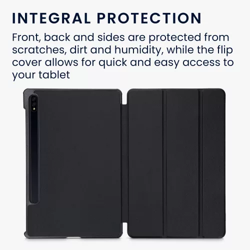 Κάλυμμα για το tablet Samsung Galaxy Tab S8, Kwmobile, Μαύρο, Οικολογικό δέρμα, 57463.01