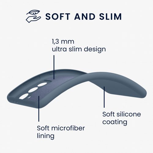 Θήκη Kwmobile για Samsung Galaxy S21, Silicone, Blue, 56681.202