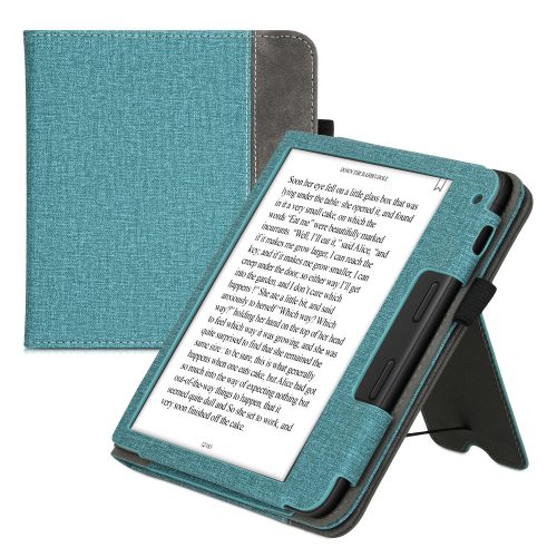 Κάλυμμα για Tolino Vision 6, Kwmobile, Green/Grey, Ecological leather, 56601.04