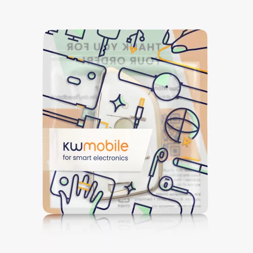 Κλειδιά αυτοκινήτου για BMW 3 Κουμπιά - Smart Key, Kwmobile, Λευκό/Χρυσό, Σιλικόνη, 56001.02