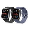 Σετ 2 ιμάντων για Willful Smartwatch/Fitnesstracker, Kwmobile, Μαύρο/Γκρι, Σιλικόνη, 56230.02