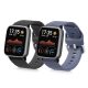 Σετ 2 ιμάντων για Willful Smartwatch/Fitnesstracker, Kwmobile, Μαύρο/Γκρι, Σιλικόνη, 56230.02