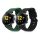 Σετ 2 ιμάντων για Realme Watch S/Watch S Pro/Watch 2 Pro, Kwmobile, Μαύρο/Πράσινο, Σιλικόνη, 57786.02