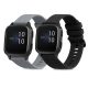 Σετ 2 λουράκια για Garmin Venu Sq/Venu Sq Music, Kwmobile, Μαύρο/Γκρι, Σιλικόνη, 57776.01