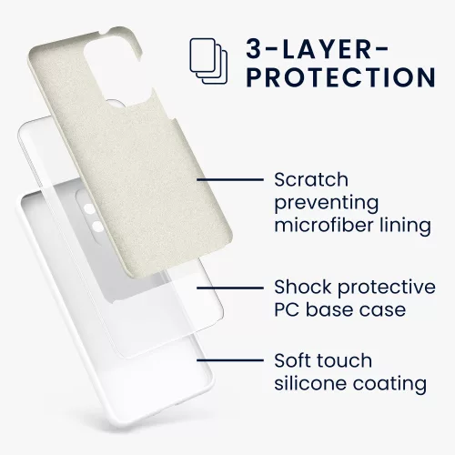 Θήκη Kwmobile για Samsung Galaxy A33 5G, Silicone, White, 57833.48