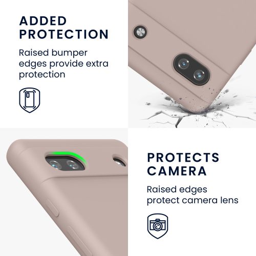 Θήκη Kwmobile για Google Pixel 6a, Silicone, Cream, 57815.10