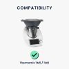 Προστατευτικό κάλυμμα για Thermomix TM6/TM5, Kwmobile, Μαύρο/Λευκό, Πλαστικό, 55449.04