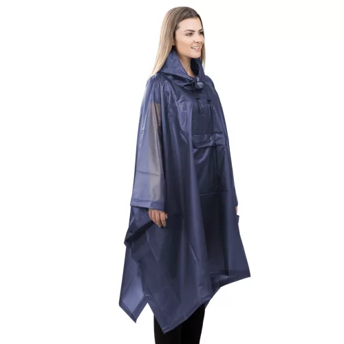 Αδιάβροχο ποντσο Navaris unisex, 100x154 εκ., αδιάβροχο, μπλε, EVA, 52203.01.17