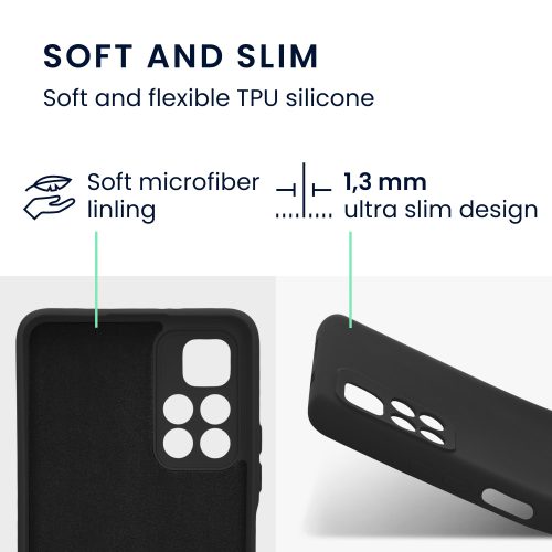 Θήκη Kwmobile για Xiaomi Redmi Note 11S 5G/Poco M4 Pro 5G, Silicon, Μαύρο, 57925.47
